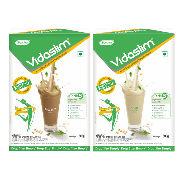 Vidaslim | Caffe Latte + Vanilla Elixir Combo Pack