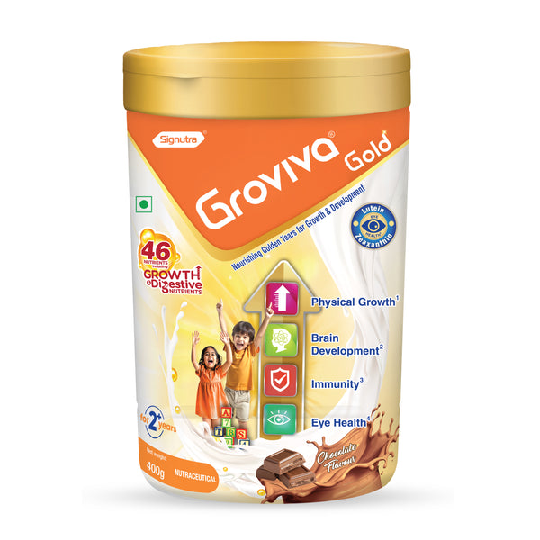 Groviva Gold | Milk Protein Powder for Kids | Chocolate