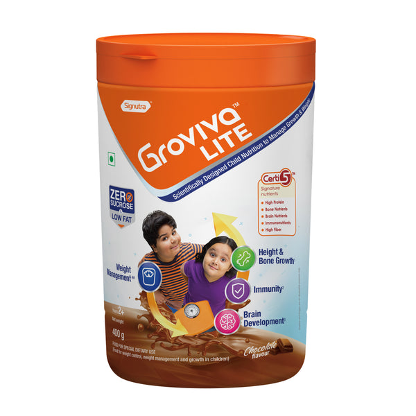 Groviva Lite| Milk Protein Powder for Kids | Chocolate