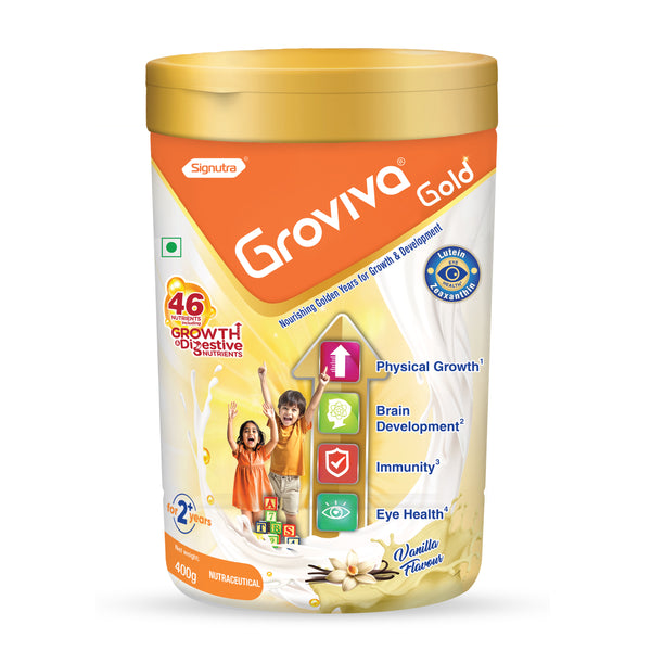 Groviva Gold | Milk Protein Powder for Kids | Vanilla